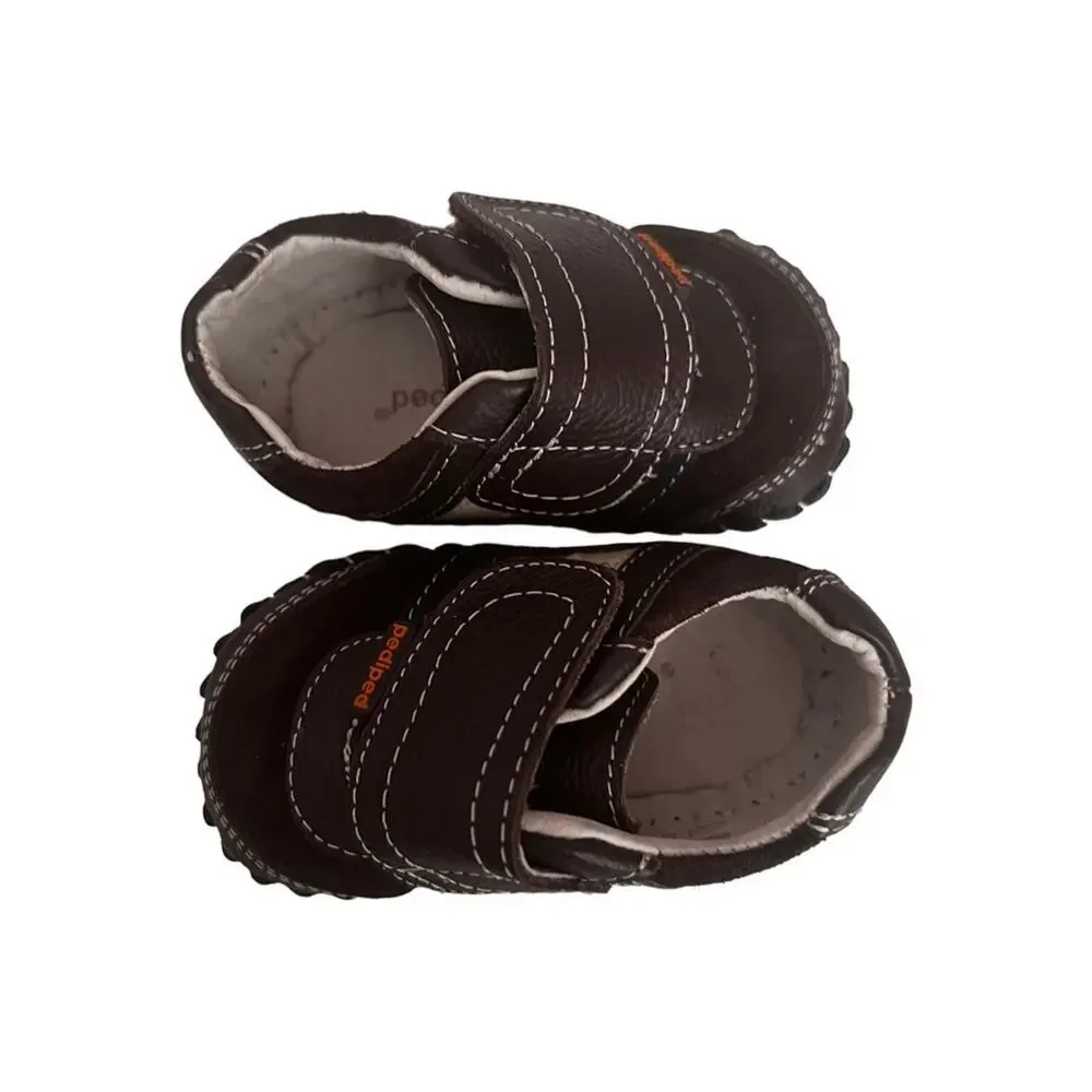 Pediped Originals Martian Sandals In Chocolate Brown Size 0 - 6 Months